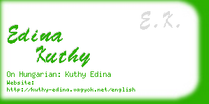 edina kuthy business card